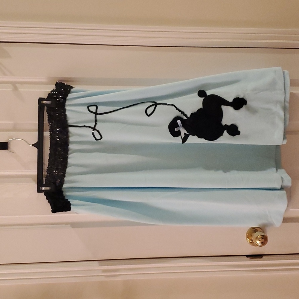 Poodle Skirt 1950’s Halloween Costume Women’s Plus Sz XXL 18/20 Blue
